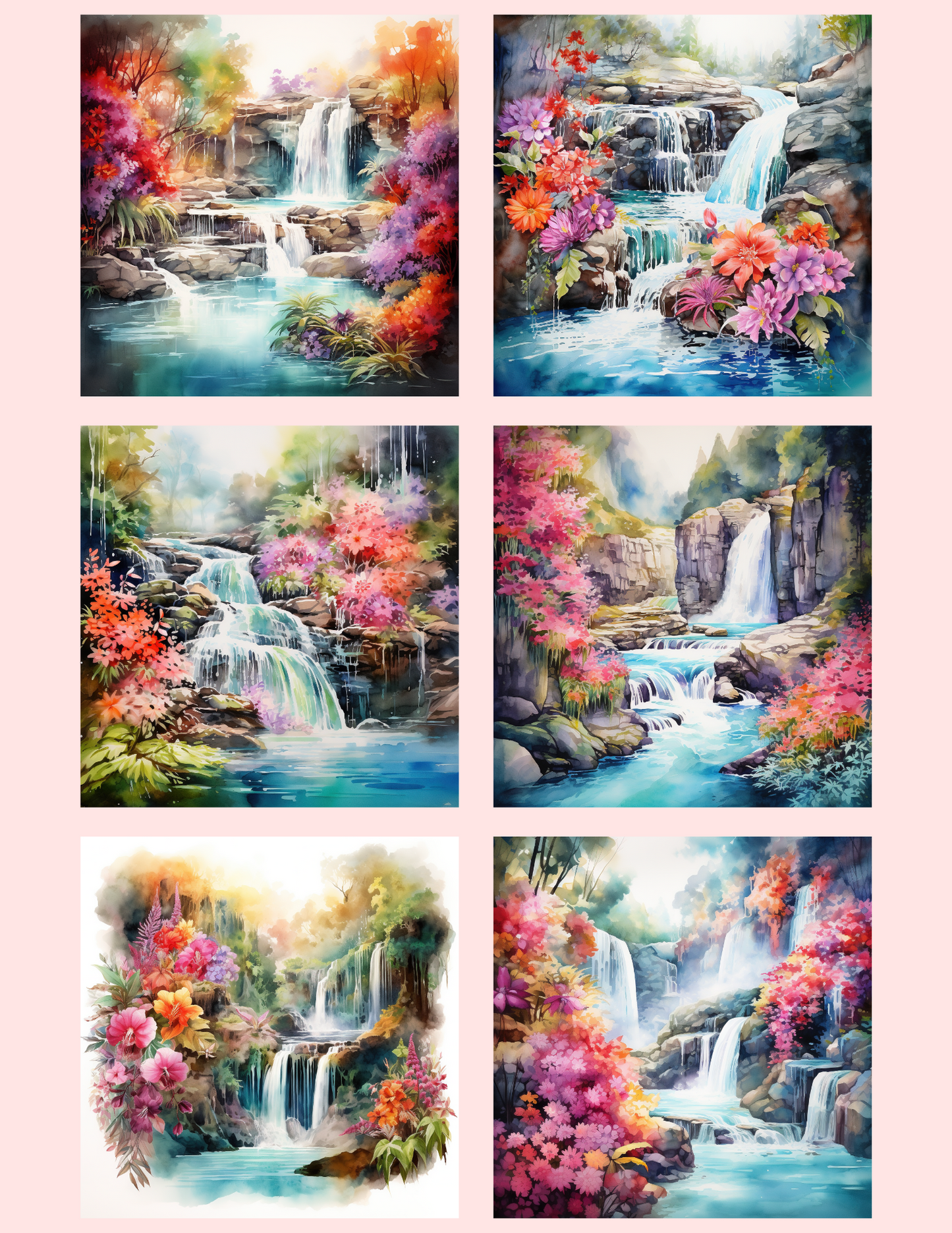 Spring Waterfall Section Sticker