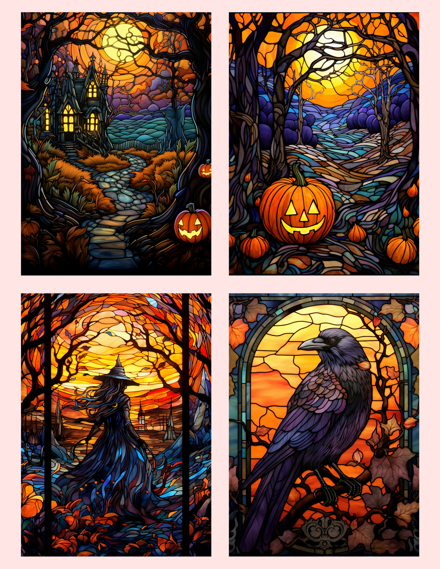 Halloween Stained Glass