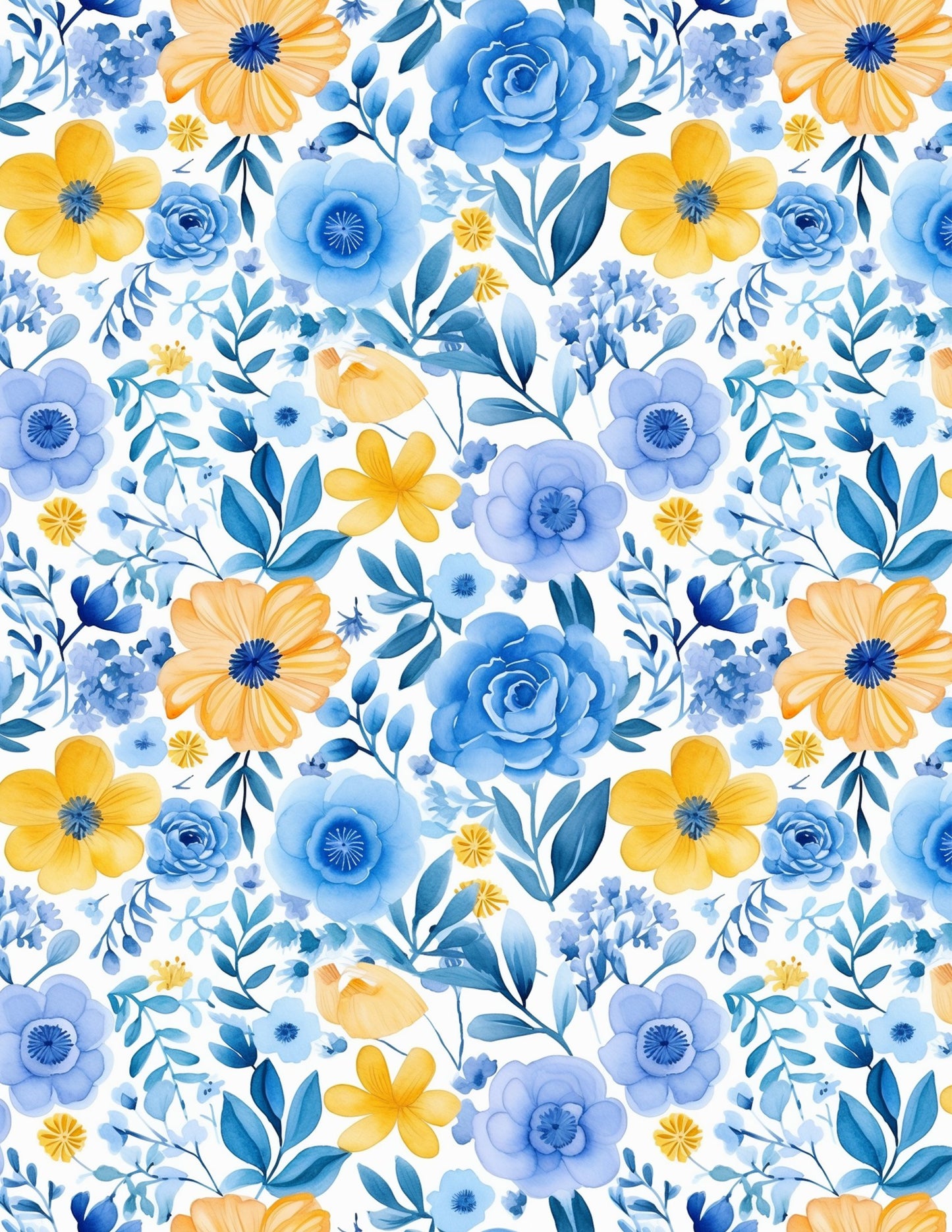 Blue & Yellow Flower