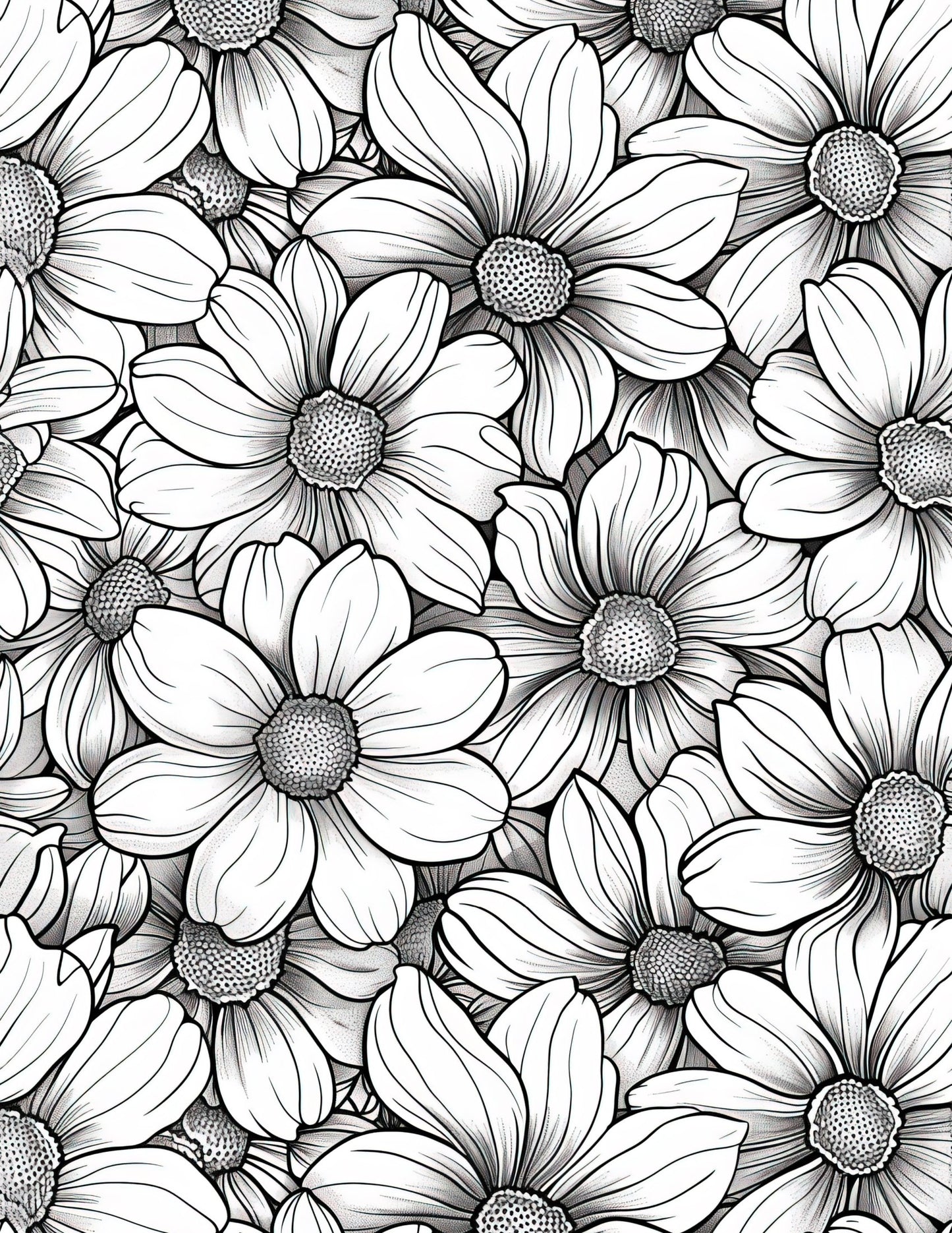 Black & White Flowers