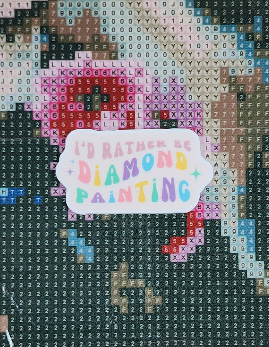 I'd Rather Be Diamond Painting Pastel