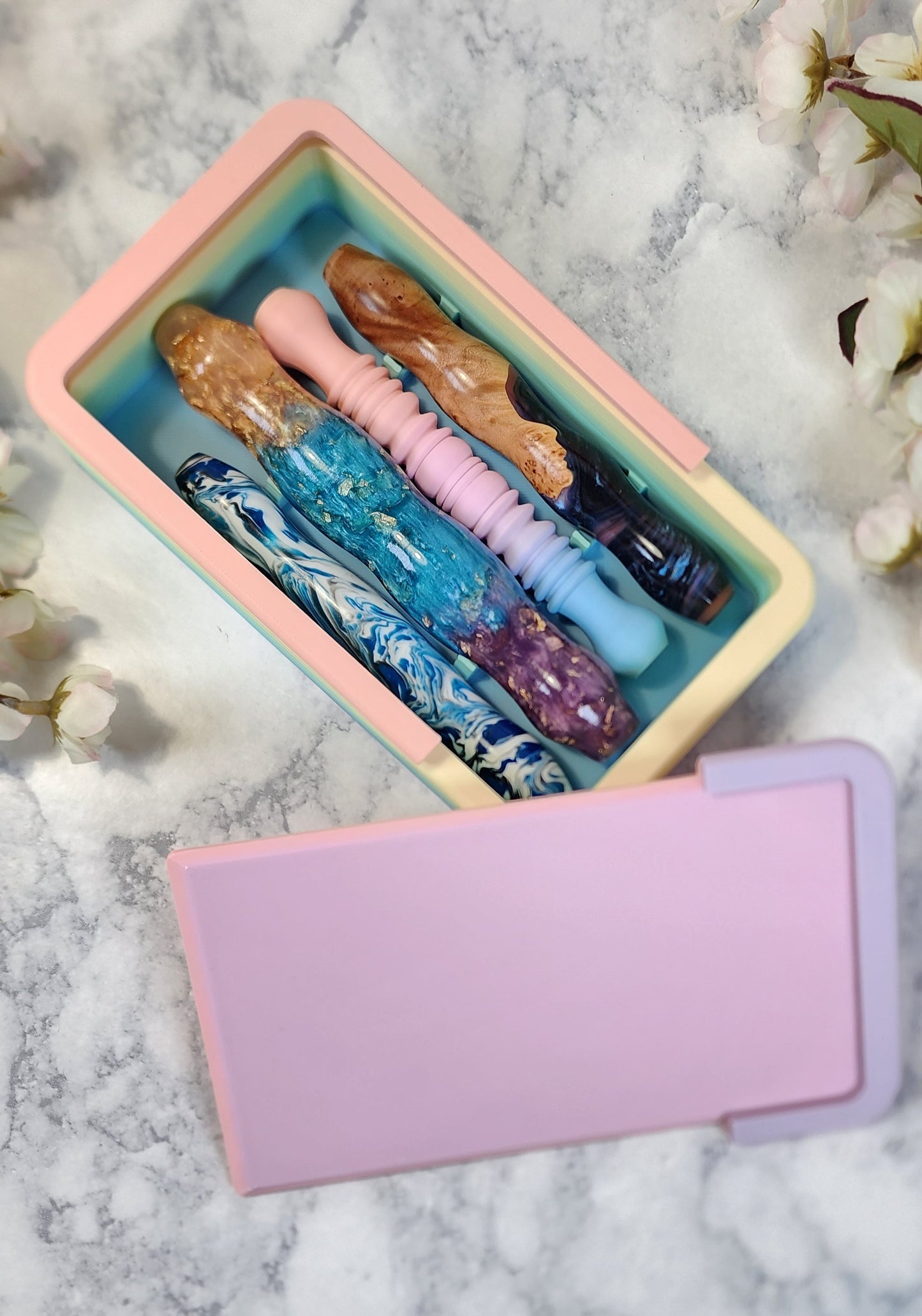 Rainbow Macarons Diamond Painting Pen Case