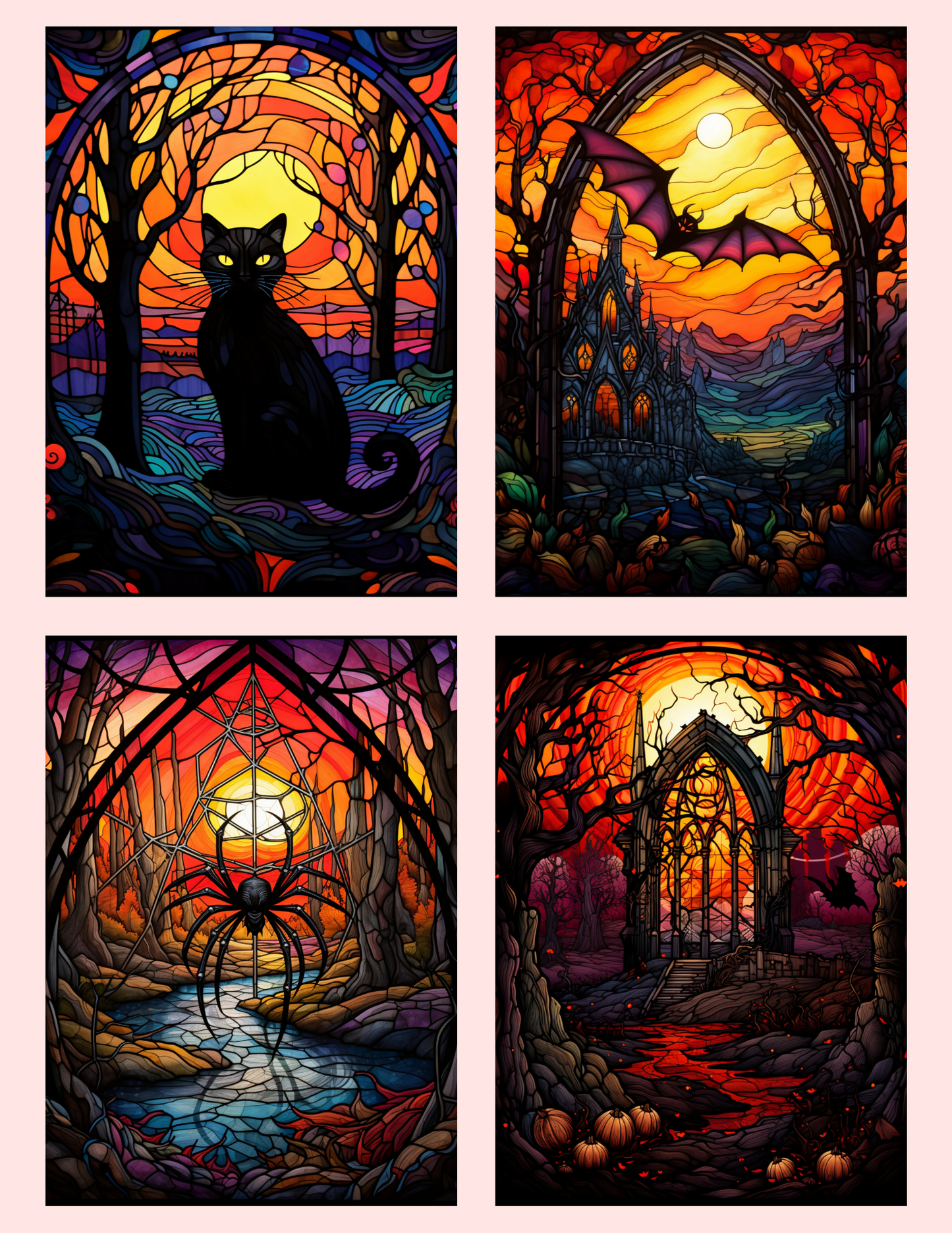 Halloween Stained Glass