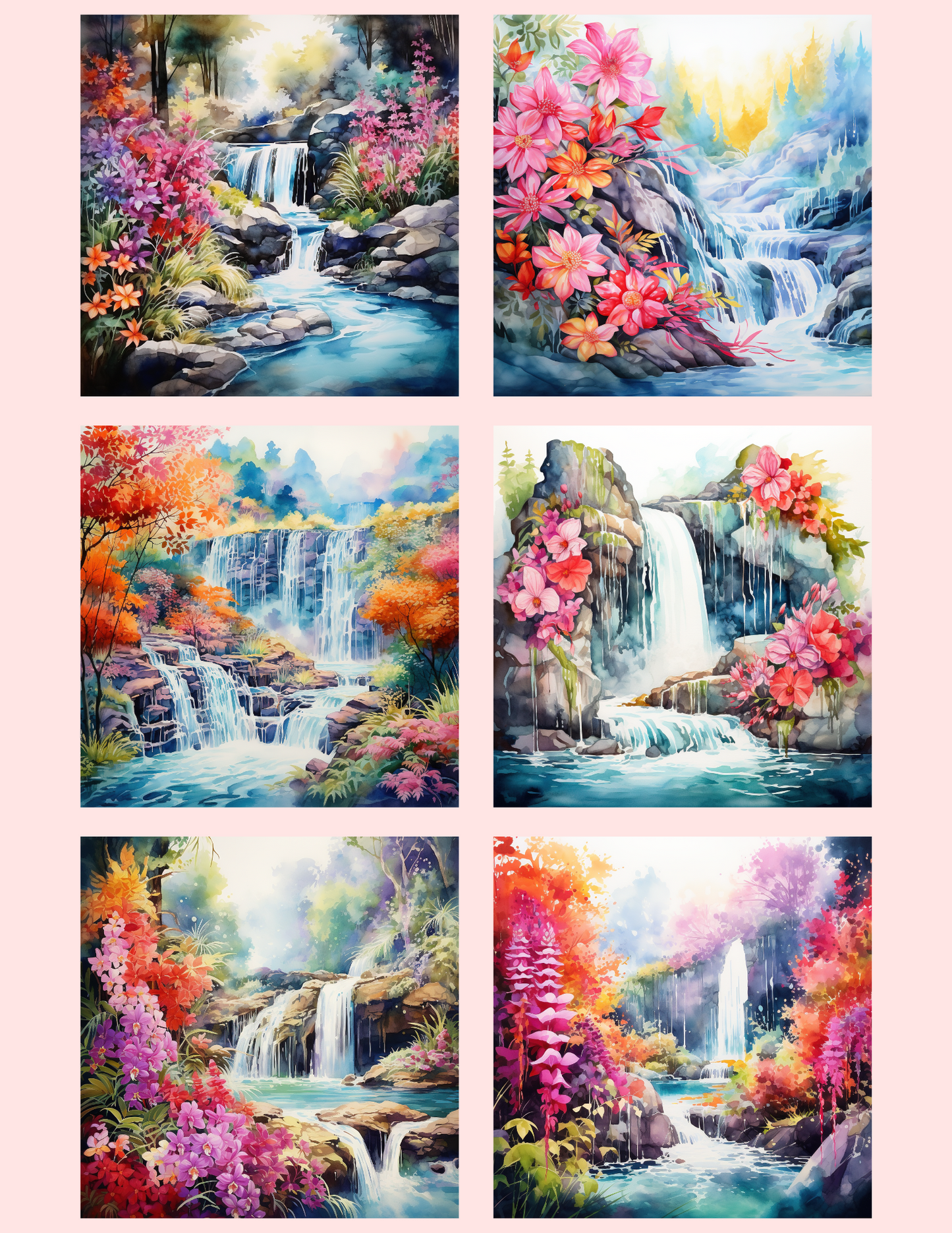 Spring Waterfall Section Sticker