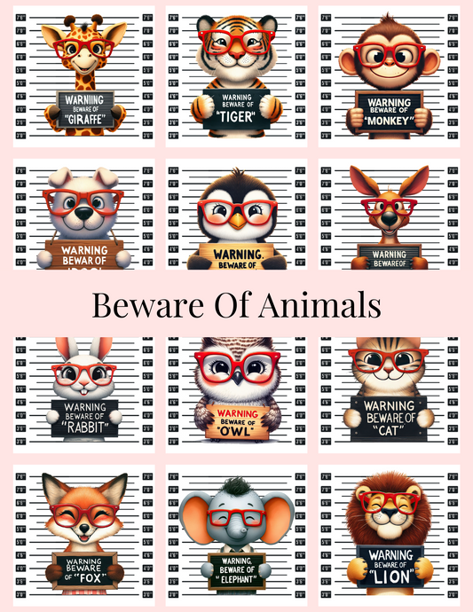 Beware of Animals Section Sticker