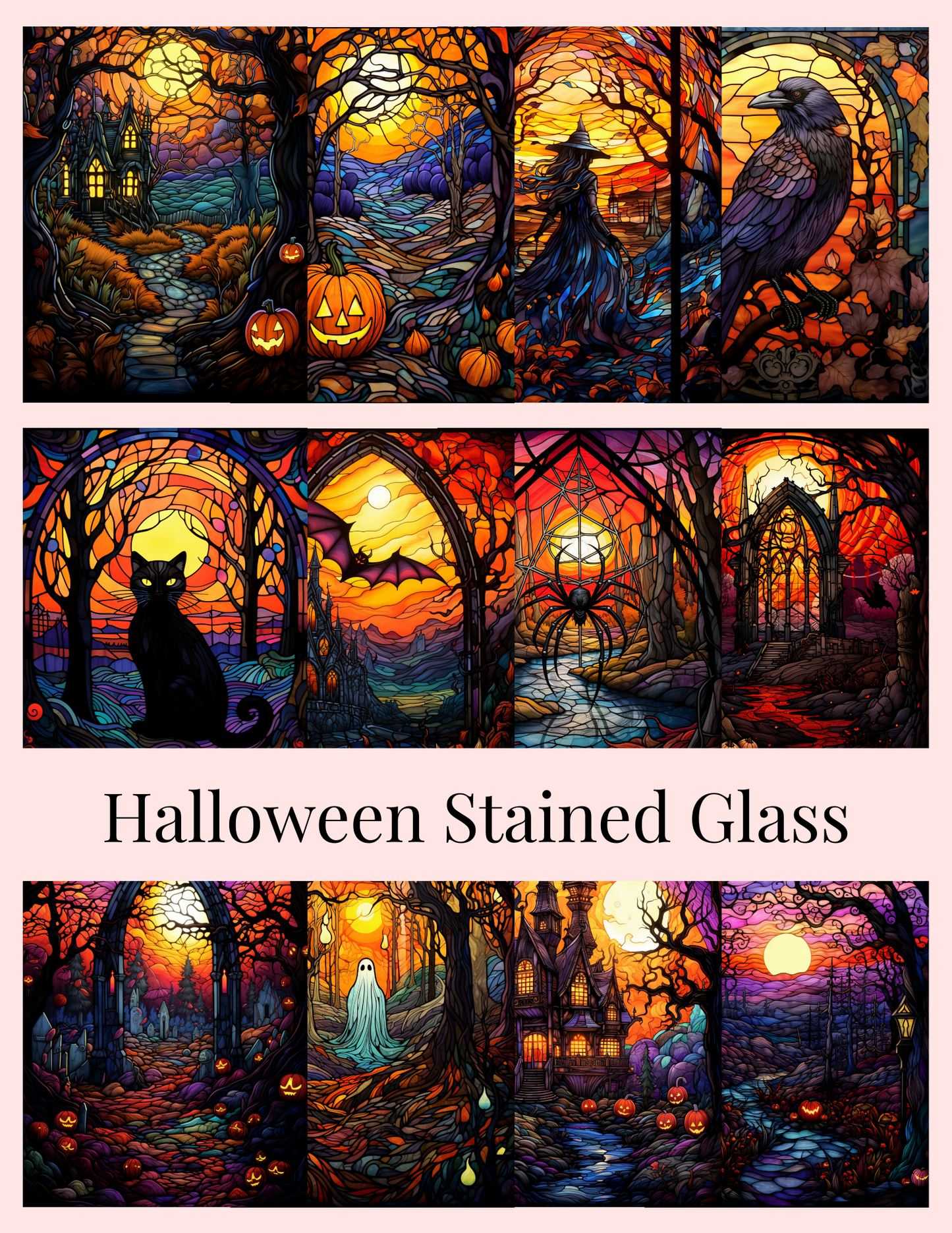 Halloween Stained Glass