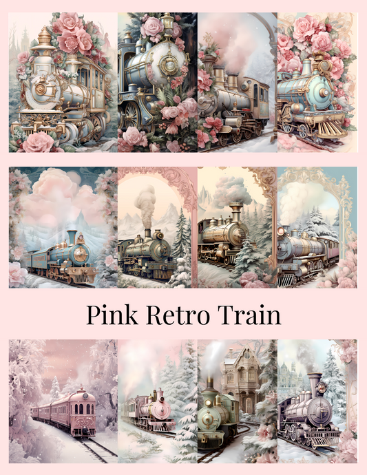 Pink Retro Train