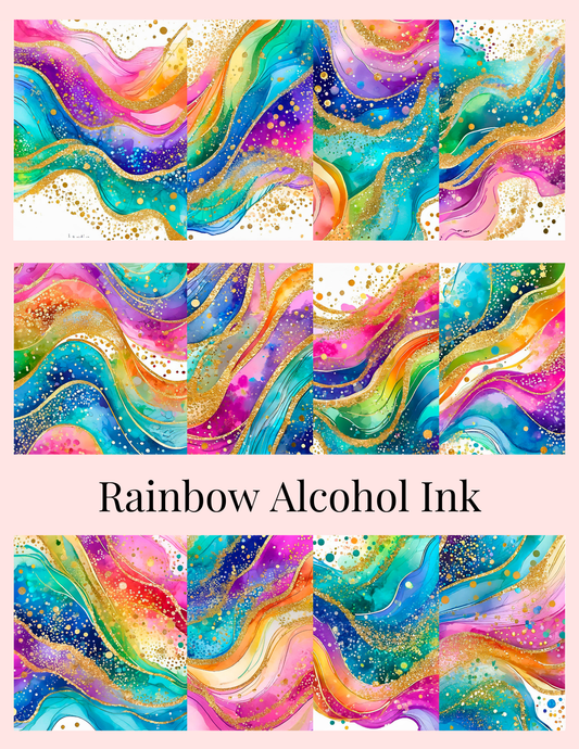 Rainbow Alcohol Ink